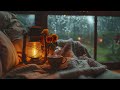 Nightfall Jazz Music ~ Soft Piano Jazz Instrumental Music with Rainy for Sleep, Relax, Work ☕