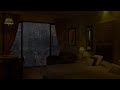 Cozy window bedroom Ambience w/ Autumn Rainy City - Rain Sounds for Sleeping, Relaxing, Meditaion