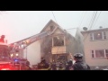Raw video: Firefighters battle a blaze in Staten Island