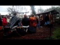 Malachite with the drum circle at Croweye and Willow's dwelling 28.1.2017