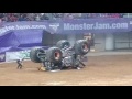 Max-D Monster Truck Freestyle run at Monster Jam in St Louis , MO 2016 (360 Backflip fail !!)