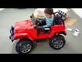 Picking Up The Toy Surprise! Unboxing/Assembling Power Wheel Ride On Jeep Wrangler w/ Remote Control