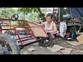 Full video: the process of making a 4-wheel vehicle from a motorbike engine. Simple, economical.