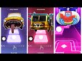 Car Eater 🆚️ Bus Eater 🆚️ Sheriff Labrador.| Who Will Win ? | Tiles Hop EDM Rush