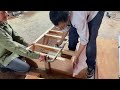 Woodworking Skills Extremely Ingenious Talented Worker || Strong Unique Table and Chair Monolithic