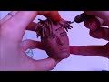 Sculpting XXXTentacion's face with polymer clay