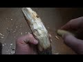Carving A Woodspirit Into a Hiking Staff with 2 Tools-- Beginner  Woodcarving Tutorial