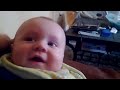 baby nephew makes cute noise and smiles