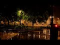 3 hours of Rain Walk tour at Night | Thunderstorm Heavy rain Bordeaux 4k | ASMR sounds for sleeping