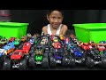 Hot Wheels Monster Jam Truck Collection and Truck Loop Race Track