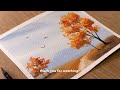 Watercolor Painting for Beginners | Autumn Landscape Scenery | Step by Step Tutorial