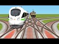 SEVEN RAILGADI 🌶 CROSSING AT CURVED BRANCHED RISKY RAILROAD TRICKS/INDIAN_RAILROAD/train sim world4