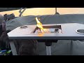 FLOATING FIRE Pontoon and Patio Pedestal Table!