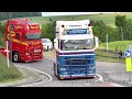 Truckshow Ciney 2024 Part 2 with Van Herk Scania V8 open pipes sound and other beautiful Trucks