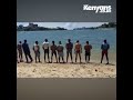 Mombasa County Inspectorate beach patrol team saves a drowning man