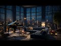Cosy City Retreat | Night Rain on Window with Relaxing Piano Sounds for Relaxation | Relaxing Rain