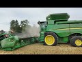 Massive Wheat Harvest: 7 Combines at Work