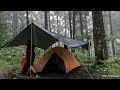 BEAT BY LONG HEAVY RAIN ALL DAY || ALL DAY HEAVY RAIN IN MY SOLO CAMPING