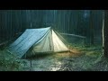 Torrential Rain & THUNDER on a Camping Tent - Lost in the Forest - Sleep to Rain Sounds in the WILD