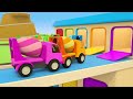 Helper Cars & the colored tow trucks for kids. New full episodes of car cartoons for kids.