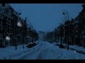 Blizzard and Snow Sounds l European Winter Town Ambience l Deep Sleep 😴