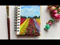 Painting a Beautiful Flower Garden in Acrylics -Step by Step