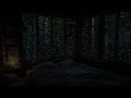 Rainfall at Night on Window with Soothing Forest Sounds - Rain On Window - Soothing Music