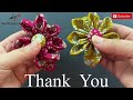 🌹 How to Make Fabric Flower Scrunchie | Flower Bracelet | Hair Tie | Pulseira de flores | फूल कंगन