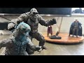 Godzilla stop motion: Kong rides Godzilla