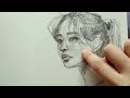 Real Time Portrait drawing / full process