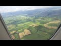 Boeing 747 passenger view approach and landing at Glasgow Prestwick Airport {EGPK/PIK}