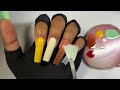 Earthy GelX Nails!🌿🍄‍🟫✨| simple gelX application + unique nail art!✨