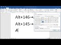 How to type latin letter Ae (Æ)