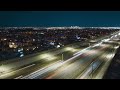 Night Drone Video featuring a Day To Night Hyperlapse with the Mavic 3
