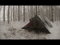 Homeless Winter Camping, 14° F, Snow Storm, Winter Survival
