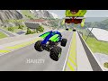 Cars VS Plankton VS Spongebob | Epic High Speed Jump (Monster Truck, Mixer Truck) BeamNG Drive