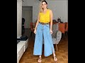 CÓMO COMBINAR PANTALONES JEANS CULOTTE  ATEMPORAL PARA VERANO MODA MUJERES ELEGANTES