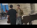 Fake Janitor Plays GOLDEN HOUR For Cafeteria