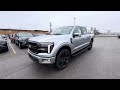 2024 Ford F150 Lariat Powerboost 502A 4X4 in Iconic Silver Metallic Full Walk Around!