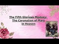 HOLY ROSARY WEDNESDAY🟠GLORIOUS  MYSTERIES OF THE ROSARY🌹 MAY 08, 2024 | COMPASSION AND MOTHERLY LOVE