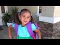 FIRST DAY OF SCHOOL!  Jillian goes to Kindergarten!  How to Tie Your Shoes!