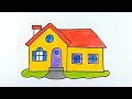 how to draw a house very easy for beginners step by step