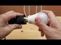 Just Put A Aluminum Foil On The LED Lamp And You Will Be Amazed. Tip How To Repair LED Bulb Easily.