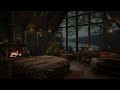 Sleep Sounds: Tranquil Rain & Soft Thunder with Cozy Fireplace Ambiance - Rain Sounds for Sleep