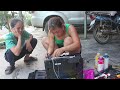 Repair technician - genius girl repairs and completely restores printers