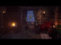 🛏️Snow Cabin Ambience | Crackling Fireplace & Snowstorm Sounds
