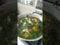 cooking tinolang isda with moringga