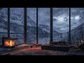 Rainy Fireside Haven | Cozy Atmosphere for Sleep, Relaxation, Study | Gentle Rain Sounds