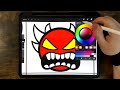 Drawing FIRE IN THE HOLE But Everyone Is SHARKS IN THE OCEAN / How to draw GEOMETRY DASH