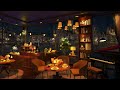 Relaxing Rain Night at Coffee Shop Ambience with Smooth Piano Jazz Music for Work,Study & Sleep